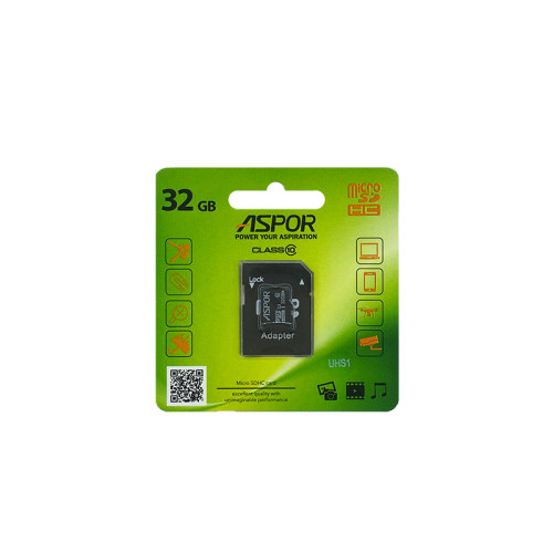 Карта пам`яті Aspor MicroSDHC 32GB UHS-I (Class 10) + SD adapter