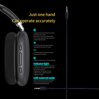 Bluetooth навушники Aspor A618- чорний