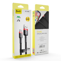 Кабель Avantis AC-48m Cool USB – Micro 2м- черно-красный