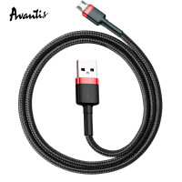 Кабель Avantis AC-48m Cool USB – Micro 2м- черно-красный
