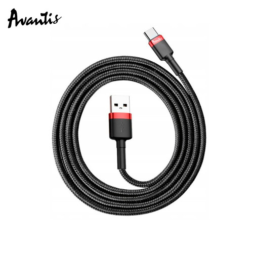 Кабель Avantis AC-48t Coo USB – Type-C- чорно-червоний