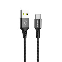 Кабель Tornado TX16 USB – Type-C (3A/1м)- чорний