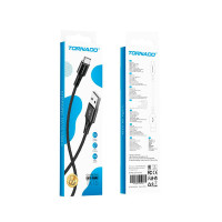 Кабель Tornado TX16 USB – Type-C (3A/1м)- чорний