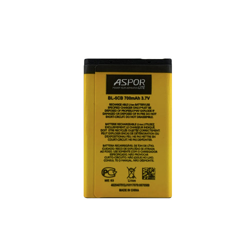Аккумулятор Aspor Lite BL-5CB для Nokia 1616/C1-02/1280/1800/C2-06/3650/6630