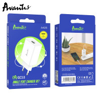 Мережевий зарядний пристрій Avantis A425 QC3.0 (1USB/3A/18W) + USB кабель Micro- білий