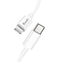 Мережевий зарядний пристрій Avantis A838 Plus QC3.0 (PD 20W) + Кабель Type-C – Lightning- білий