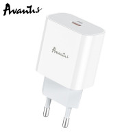 Мережевий зарядний пристрій Avantis A838 Plus QC3.0 (PD 20W) + Кабель Type-C – Lightning- білий