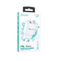 Мережевий зарядний пристрій Avantis A865PD QC3.0 (20W PD)- білий