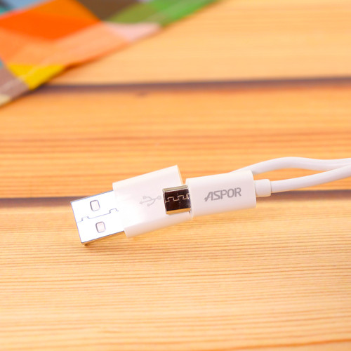 Кабель Aspor A103 Eco USB – Micro 2.1A/1.2м- білий