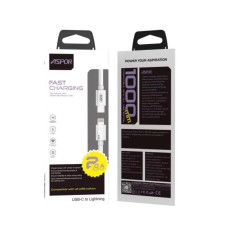 Кабель Aspor A109 Type-C – Lightning 3.1A/1м- білий