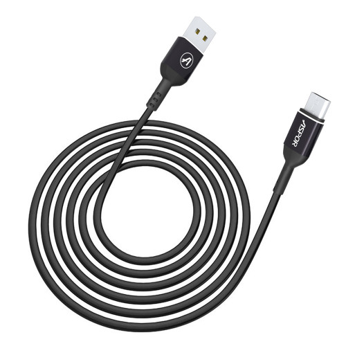 Кабель Aspor A123 USB – Type-C 2.1A/1.2м- чорний
