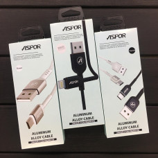 Кабель Aspor A123 USB – Type-C 2.1A/1.2м- черный