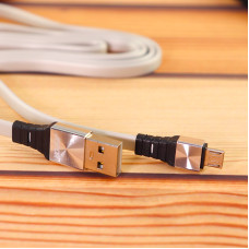 Кабель Aspor A158 Silicone USB – Micro 2.4A/1.2м- серебро