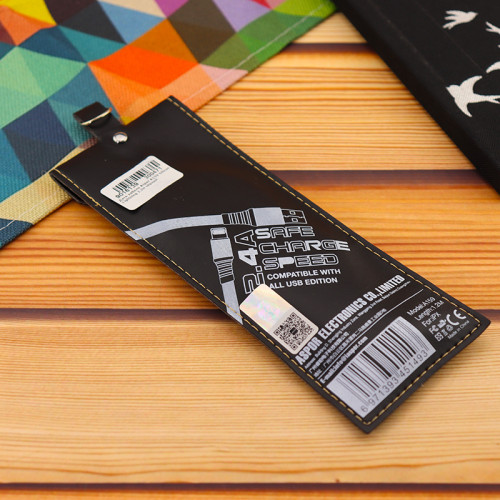 Кабель Aspor A159 Silicone USB – Lightning 2.4A/1.2м- графітовий