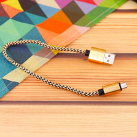 Кабель Aspor A173 USB – Micro 3A/0.3м золотий
