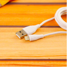 Кабель Aspor AC-02 Plus USB – Lightning 2.1A/2м- білий