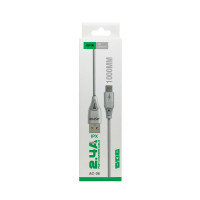 Кабель Aspor AC-06 USB – Lightning 2.4A/1м- білий