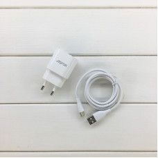 Мережевий зарядний пристрій Aspor A818 Plus 2.4A iQ + USB кабель Type-C- білий