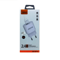 Сетевое зарядное устройство Aspor A818 Plus 2.4A iQ + USB кабель Micro- белый 