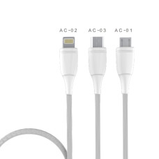 Мережевий зарядний пристрій Aspor A833 3 USB/3.4A + USB кабель Lightning- білий
