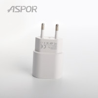 Мережевий зарядний пристрій Aspor A818 Plus 2.4A iQ + USB кабель Lightning- білий