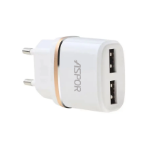Сетевое зарядное устройство Aspor A828 Eco 2USB/2.4A + кабель USB – Type-C- белый 