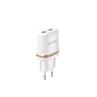 Сетевое зарядное устройство Aspor A828 Eco 2USB/2.4A + кабель USB – Type-C- белый 