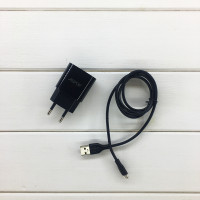 Мережевий зарядний пристрій Aspor A818 Plus 2.4A iQ + USB кабель Micro- чорний
