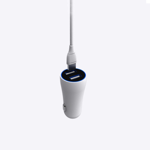Автомобільний зарядний пристрій Aspor A902C (2USB/2.4A) + USB кабель Micro- білий