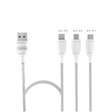 Автомобільний зарядний пристрій Aspor A902C (2USB/2.4A) + USB кабель Micro- білий