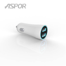 Автомобільний зарядний пристрій Aspor A902C (2USB/2.4A) + USB кабель Micro- білий