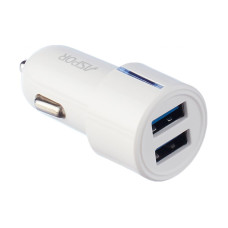 Автомобільний зарядний пристрій Aspor A905 (2USB/2.4A)- білий