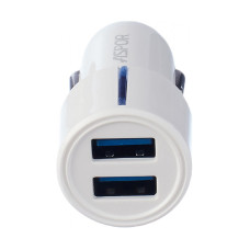 Автомобільний зарядний пристрій Aspor A905 (2USB/2.4A)- білий