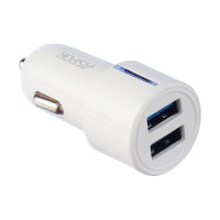 Автомобільний зарядний пристрій Aspor A905 (2USB/2.4A) + USB кабель Lightning- білий