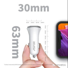 Автомобільний зарядний пристрій Aspor A906 PD (USB-C/3.0A) + кабель Type-C to Lightning- білий