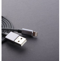 Кабель Aspor A132 Nylon USB – Lightning 2.4A/1.2м- черный