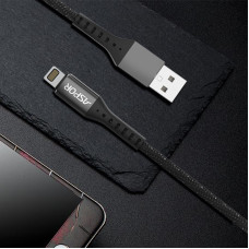 Кабель Aspor A167 USB – Lightning 2.4A/1м- чорний