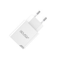 Мережевий зарядний пристрій Aspor A826 PD (20W/USB/Type-C) + кабель USB – Type-C- білий