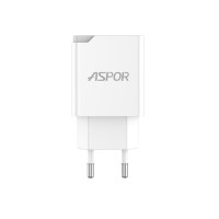 Сетевое зарядное устройство Aspor A826 PD (20W/USB/Type-C)- белый