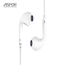 Наушники с микрофоном Aspor A215 (Type-C)- белый