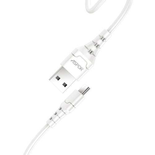 Кабель Aspor A100L Micro Fast Charge 3A/2м- білий