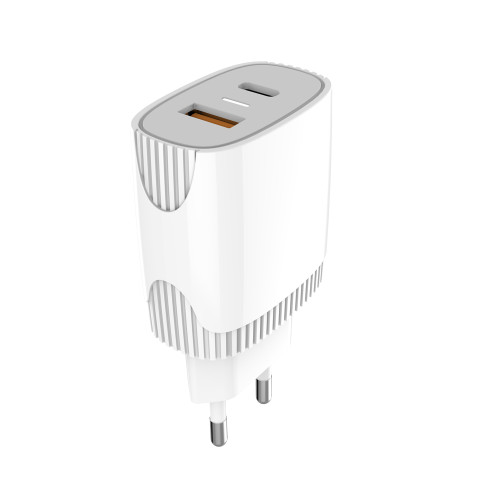 Мережевий зарядний пристрій Aspor A816 PD 20W + QC Fast Charger- білий
