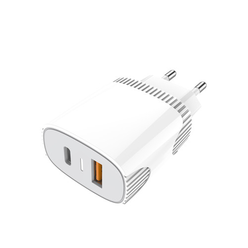 Мережевий зарядний пристрій Aspor A816 PD + QC Fast Charger 2в1 Type-C + Type-C- білий