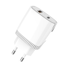 Мережевий зарядний пристрій Aspor A816 PD + QC Fast Charger 2в1 Type-C + Type-C- білий