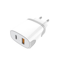 Сетевое зарядное устройство Aspor A816 PD + QC Fast Charger 2в1 Type-C + Lightning- белый
