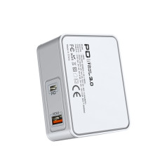Мережевий зарядний пристрій Aspor A839 45W PD QC (UCB C+A) 2в1 Type-C + Type-C- білий