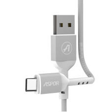Кабель Aspor A123 USB – Type-C (2.1A/1.2м)- белый
