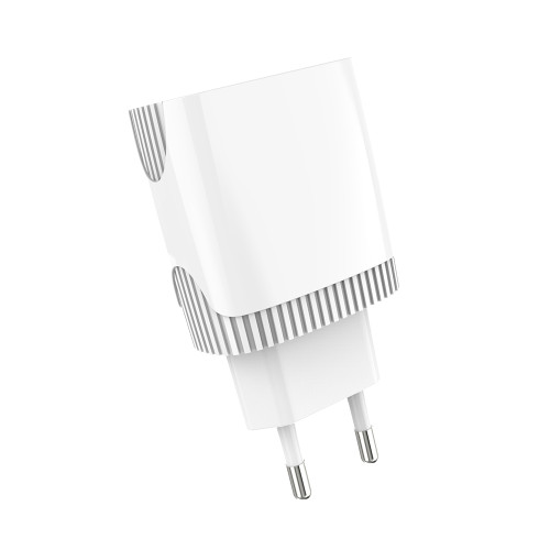 Мережевий зарядний пристрій Aspor A811 (2USB/2.4A) + кабель USB – Lightning- білий