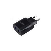 Мережевий зарядний пристрій Aspor A811 (2USB/2.4A) + кабель USB – Lightning- чорний