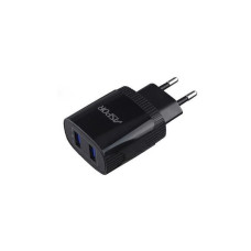Мережевий зарядний пристрій Aspor A811 (2USB/2.4A) + кабель USB – Type-C- чорний
